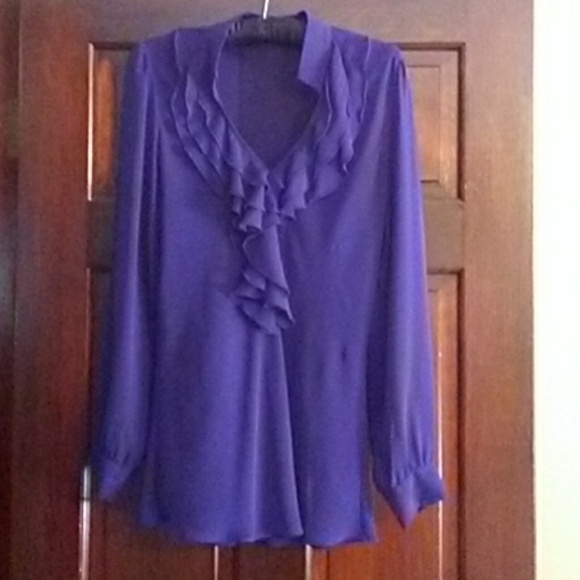 Purple Ruffled Blouse - Picture 1 of 3
